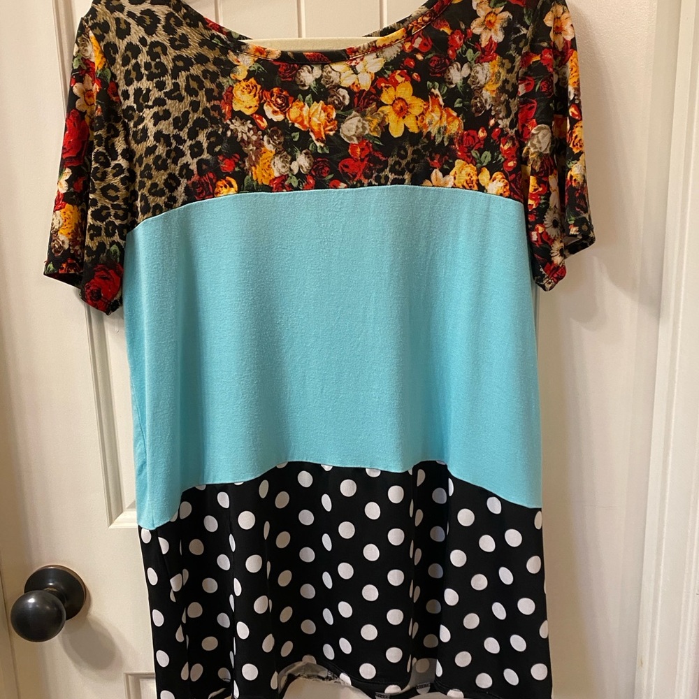 Lily Orange Yellow Boxy Short Sleeve Tee